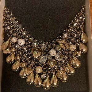 Traci Lynn Heart Statement Necklace with Rhinestones – Stunning & Bold!